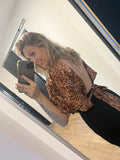 Crop top chocolat