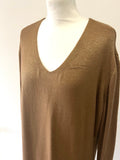 Robe pailletée Camel