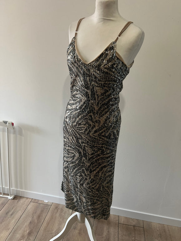 Robe sequins à bretelles