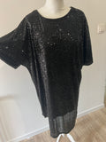 Robe sequins noire