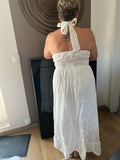 Robe broderie dos nu