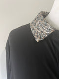 Chemise noire à détails paillettes