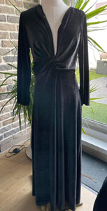 Robe longue en velours