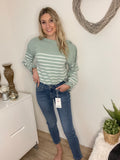 PULL RAYE VERT