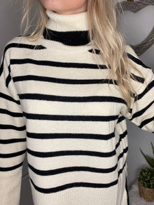 PULL MARINIERE COL ROULE