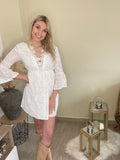 Robe broderie blanche