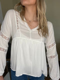 Haut BLANC broderie