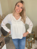 Haut BLANC broderie