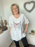 Tee shirt blanc INDIEN