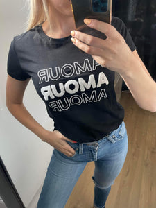 Tee shirt AMOUR noir