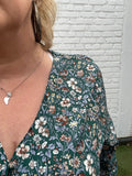 Robe FLEURS verte
