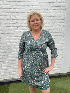 Robe FLEURS verte