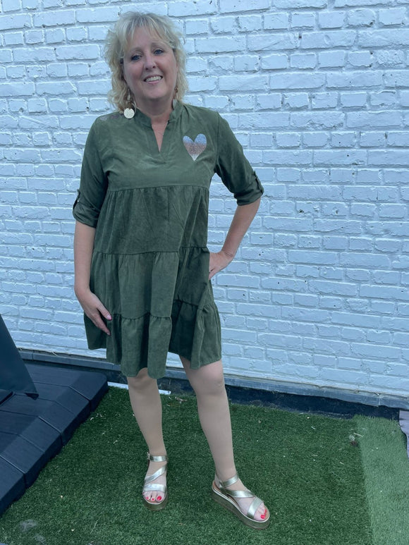 Robe COEUR kaki