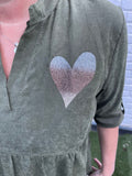 Robe COEUR kaki
