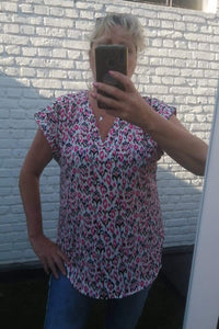 BLOUSE ARLEQUIN ROSE