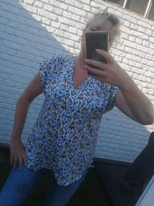 BLOUSE ARLEQUIN BLEUE