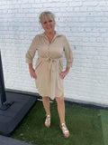 Robe Beige manches 3/4