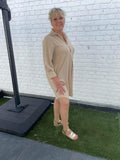 Robe Beige manches 3/4