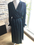 Robe portefeuille motif vert